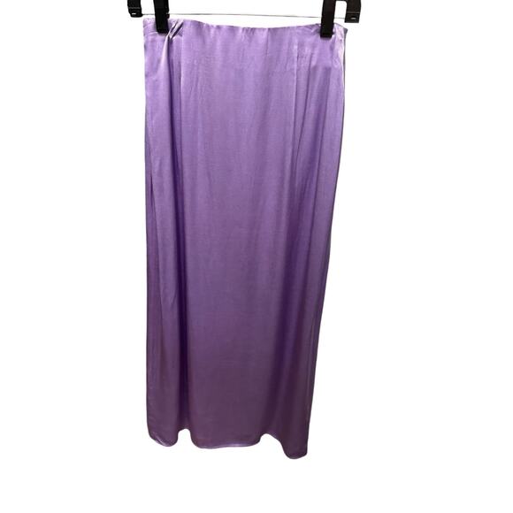 NWT! Line & Dot Lilac Satin Adelyn Midi Skirt - Size Small - Picture 9 of 10